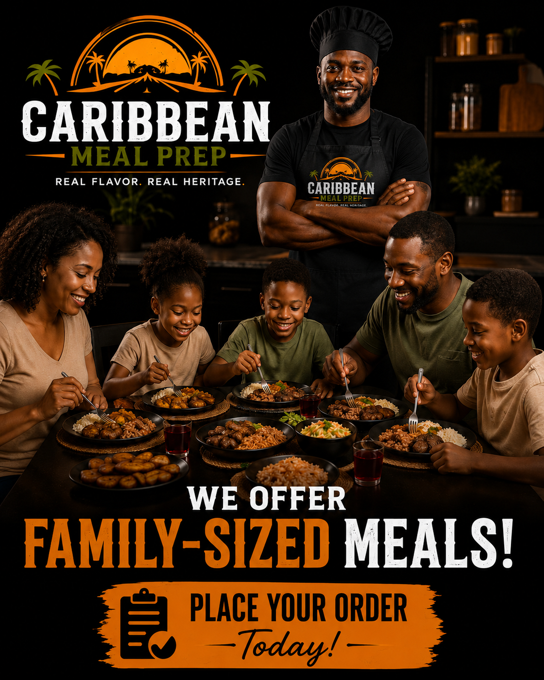 Caribbean Meal Prep — Family-Sized Meals