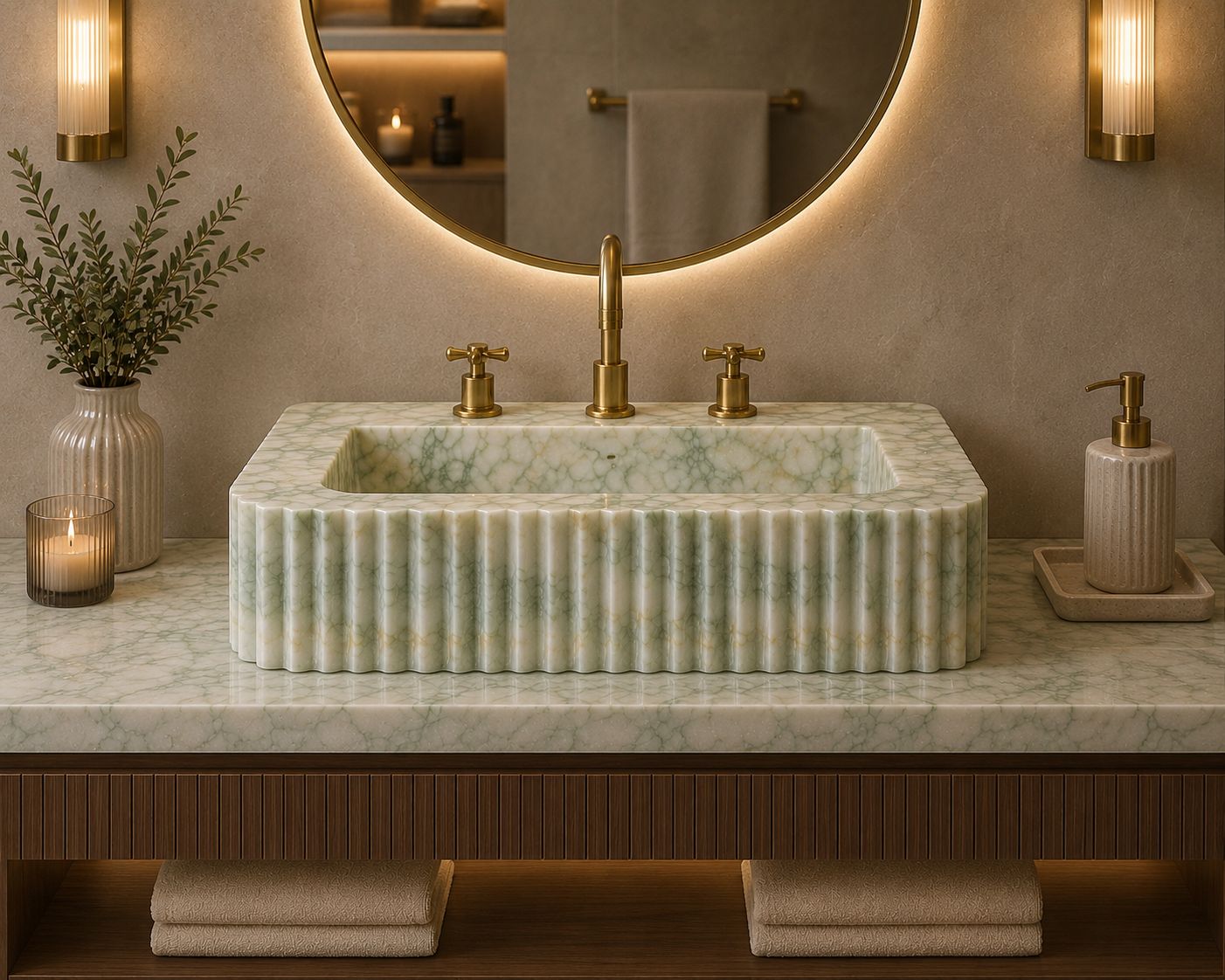 Luxury handmade marble sink