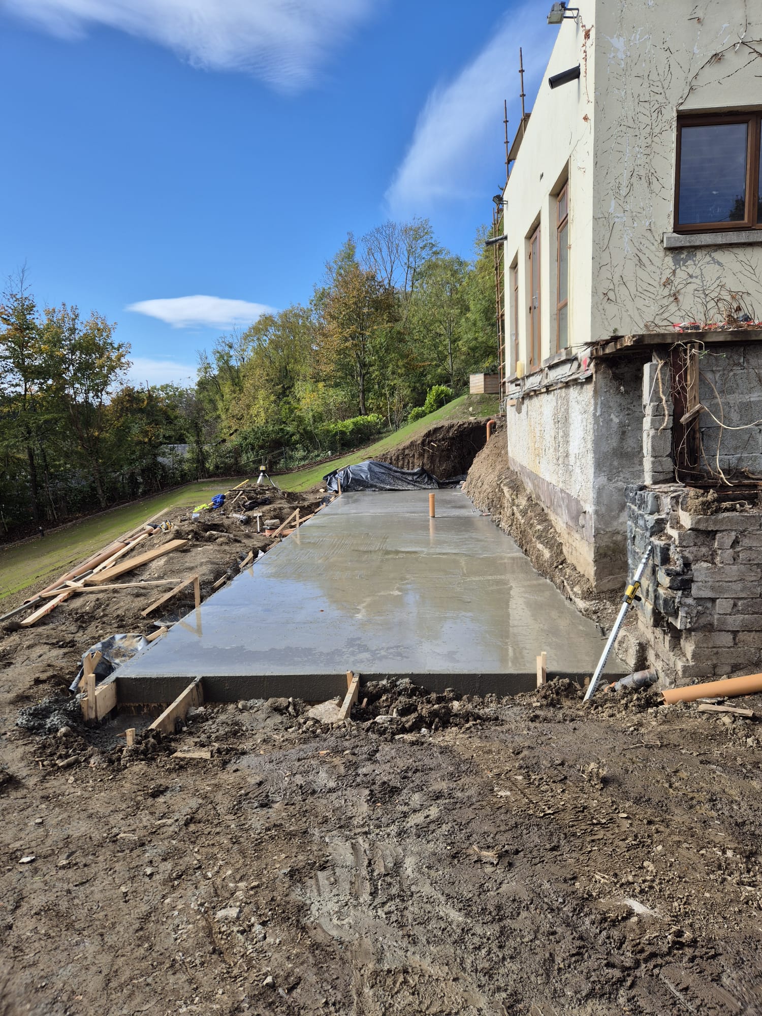 Concrete foundation slab, house extension, Dublin, by FIX & FINISH handyman Dublin