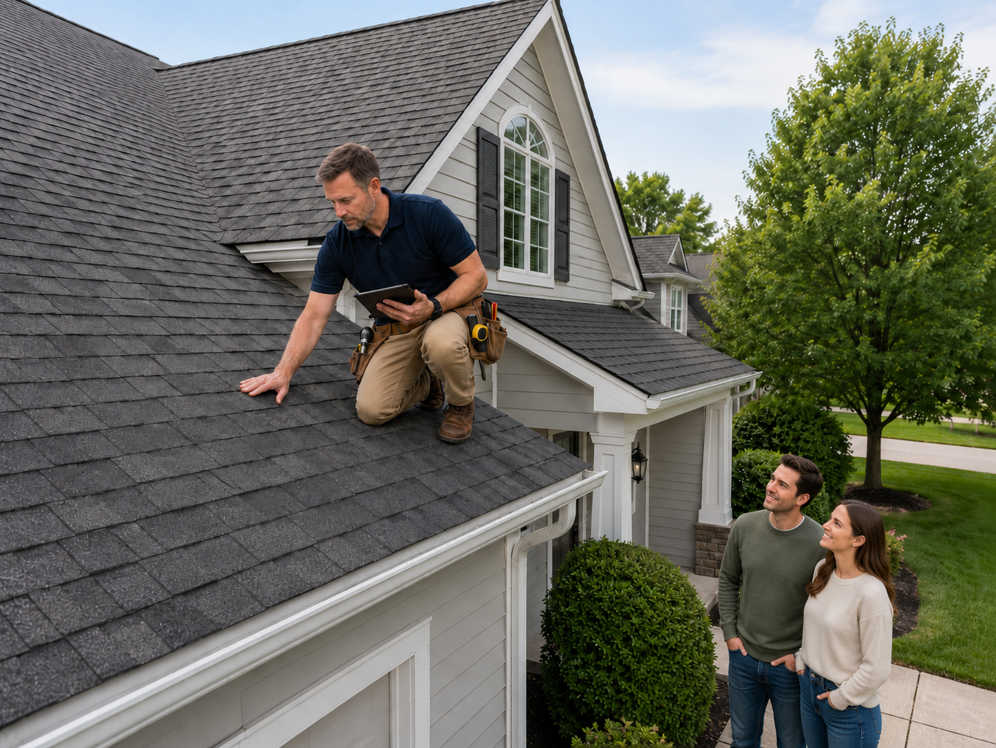Home inspector at work