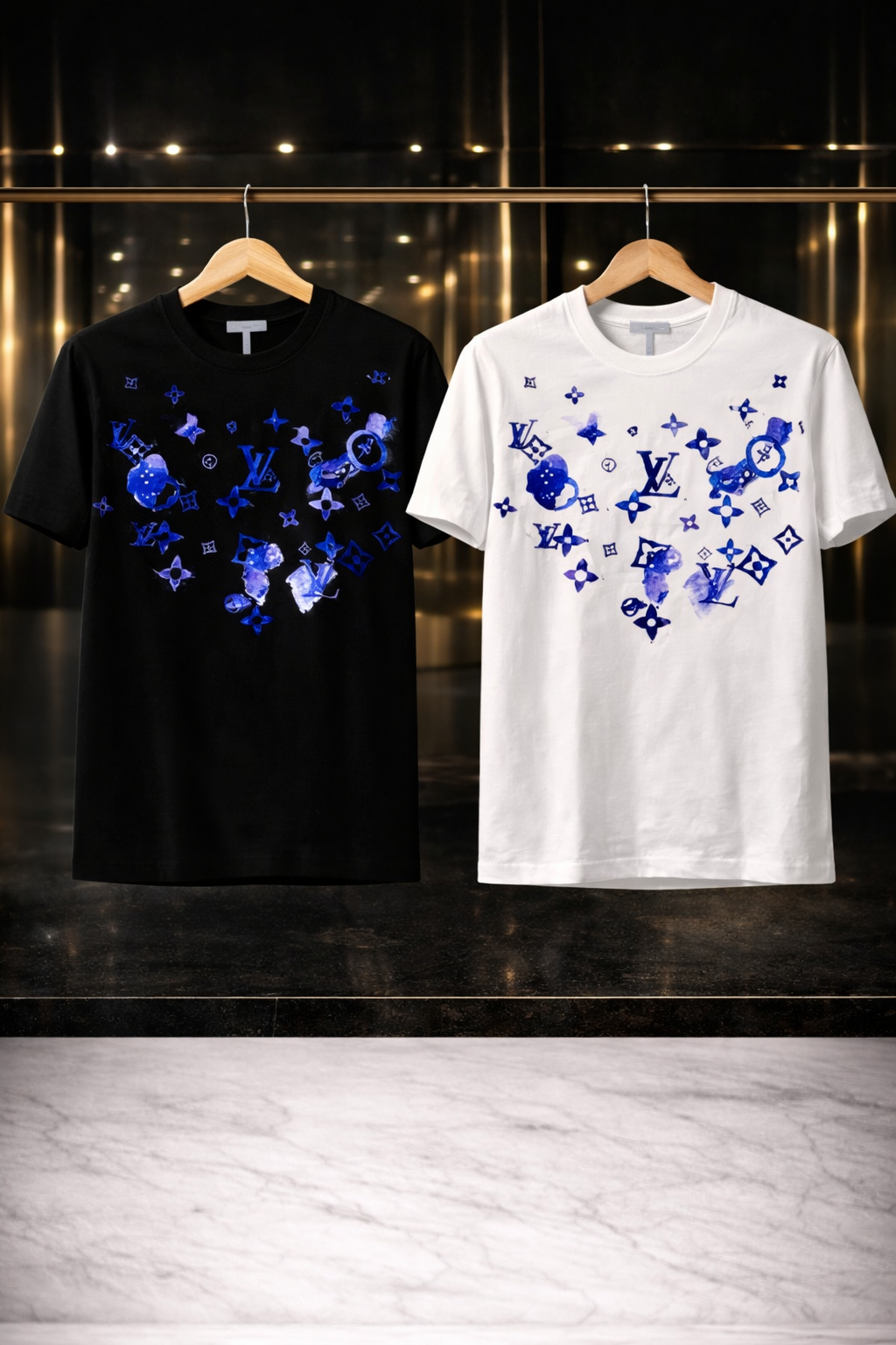 Camiseta Tela Fría LV Blue Monogram Bears