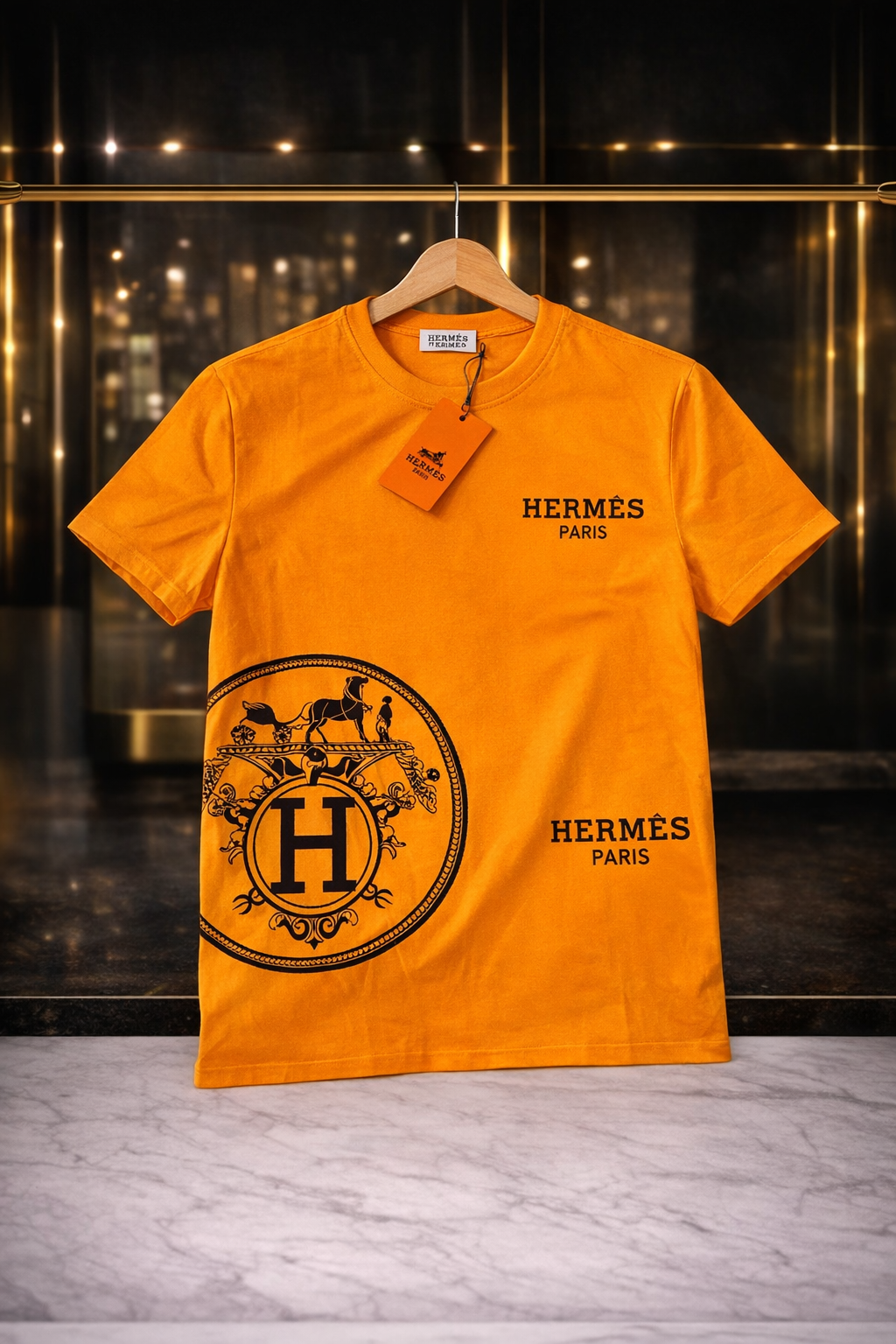 Camiseta Tela Fría Hermès Orange Carriage Edition