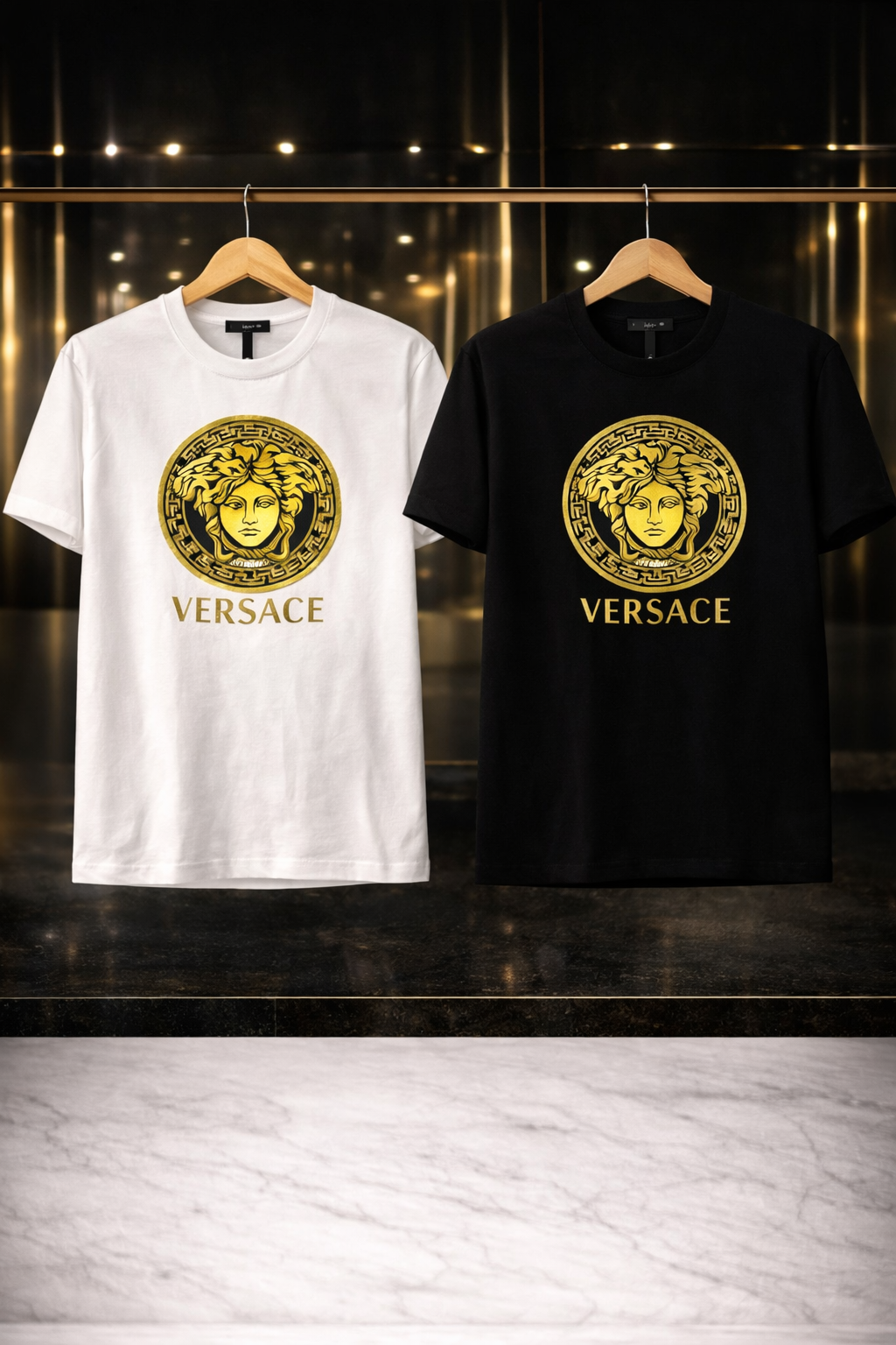 Camiseta Tela Fría Versace Medusa Gold Edition