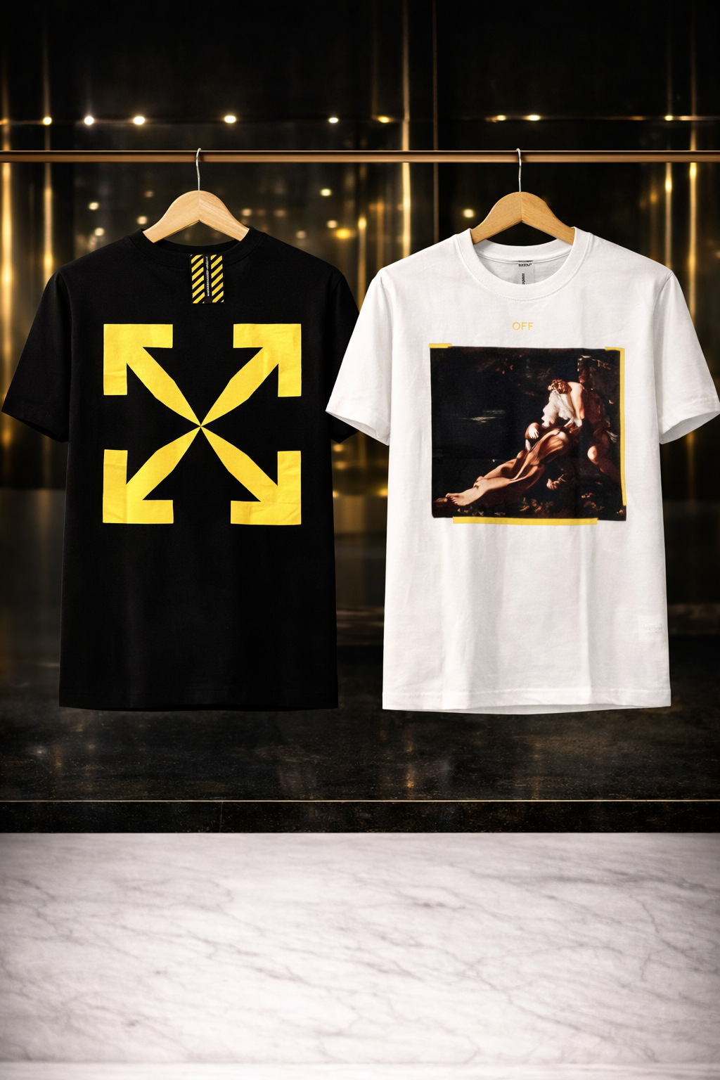 Camiseta Tela Fría Off-White Arrows Yellow Edition
