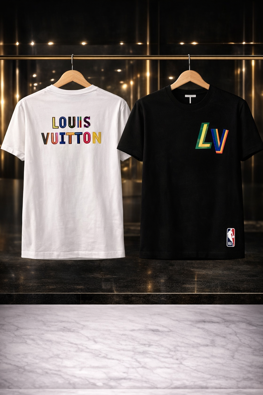 Camiseta Tela Fría LV Colorful Back Print
