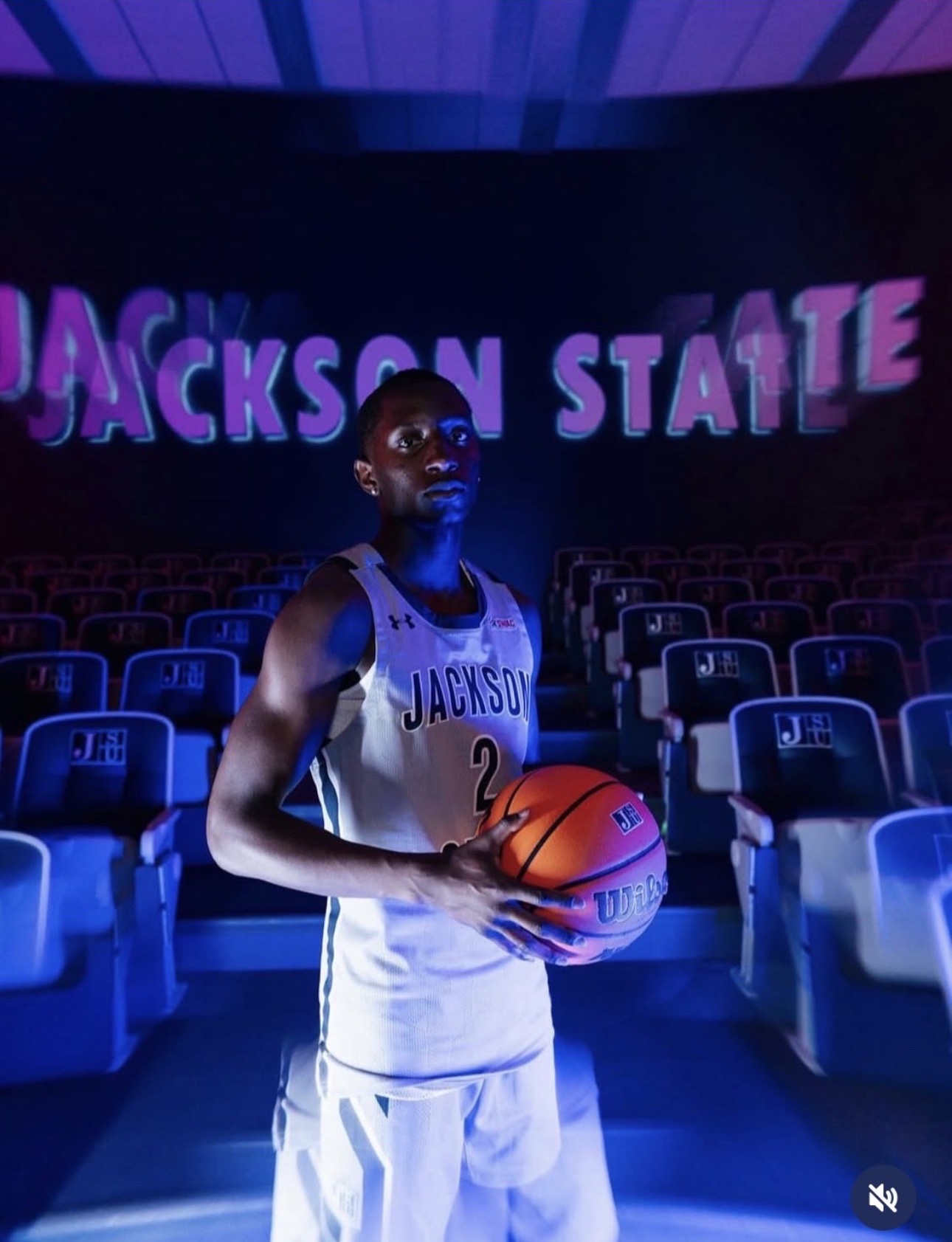 Michael James in JSU Jersey