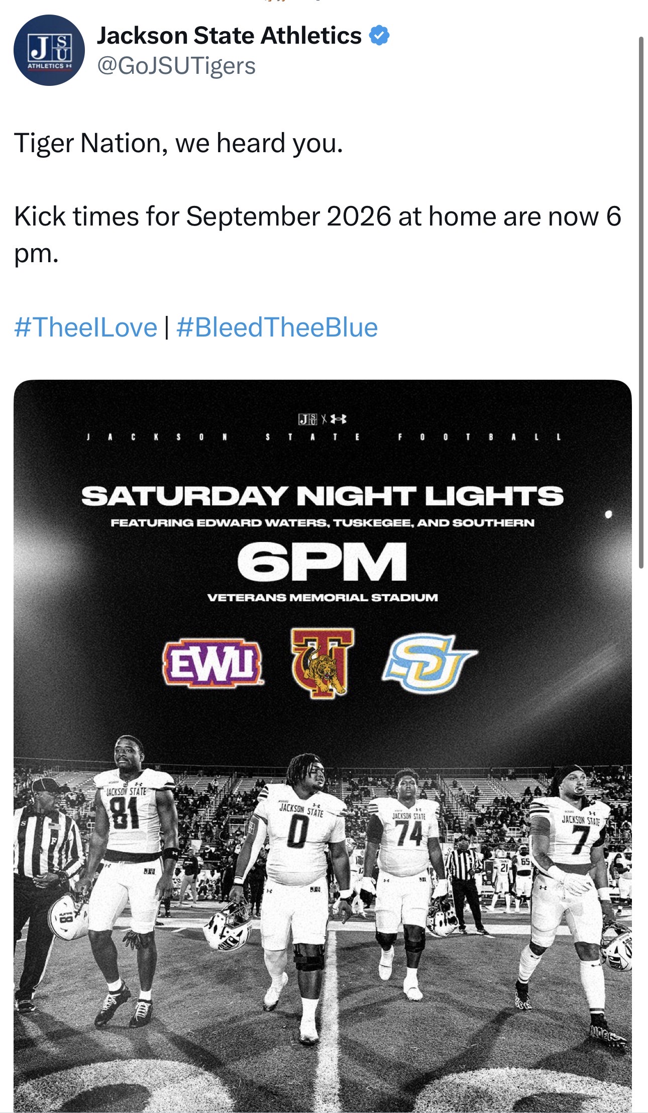 BREAKING: Jackson State Tigers Make a MOVE That Changes EVERYTHING 🚨🔥 — Saturday Night Lights Is HERE 🌙🐅