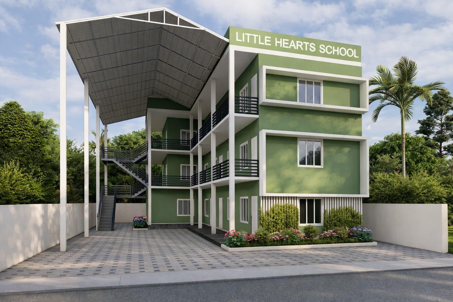 Little Hearts School campus building