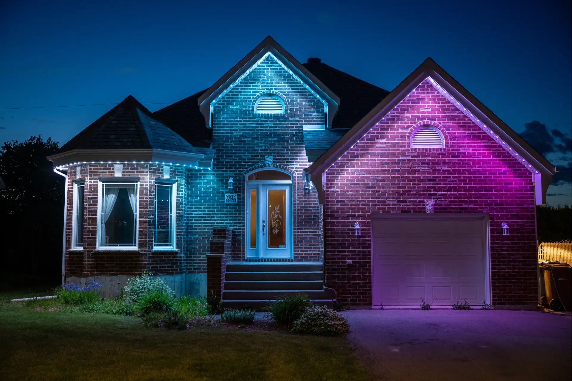 Beautiful home with permanent lighting