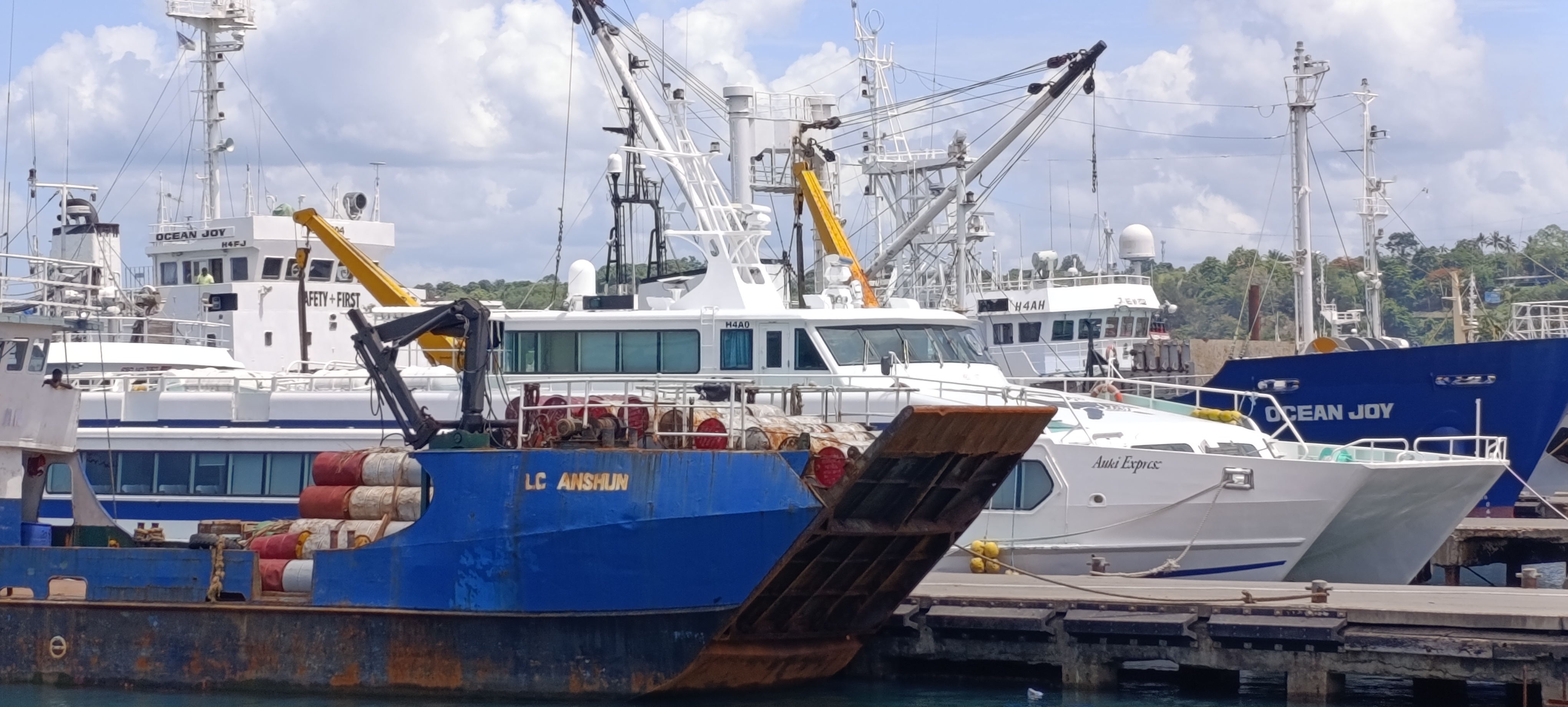 Ships docked at Honiara port