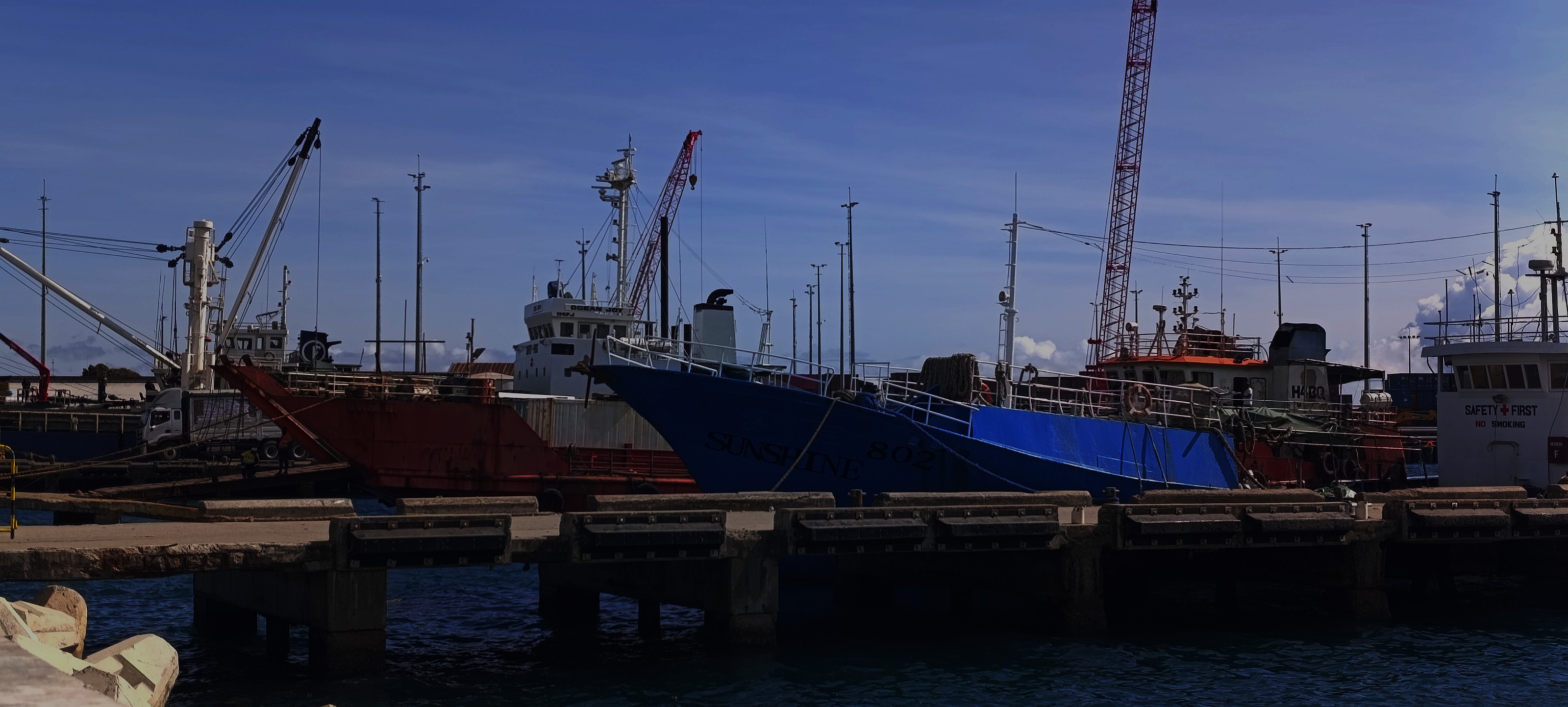 Ships docked at Honiara port