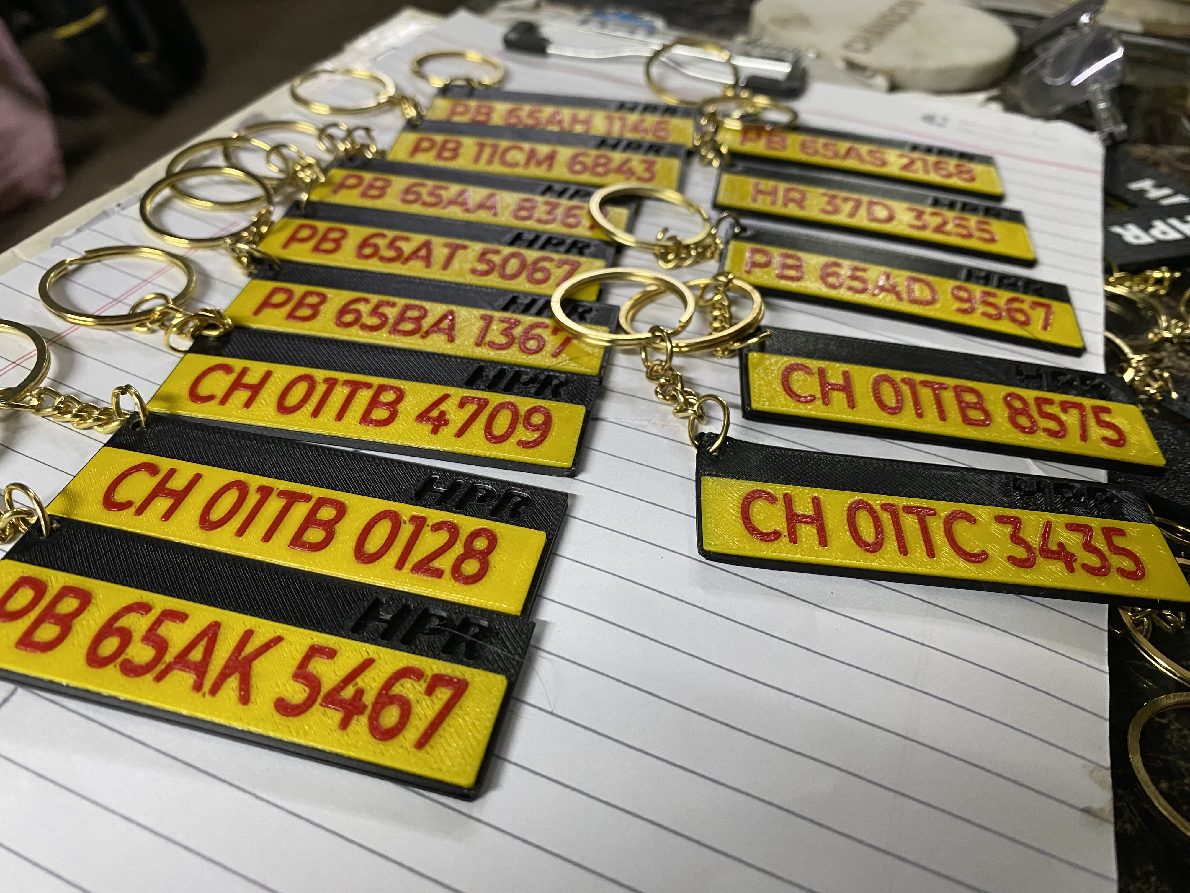 Number Plate Keyrings