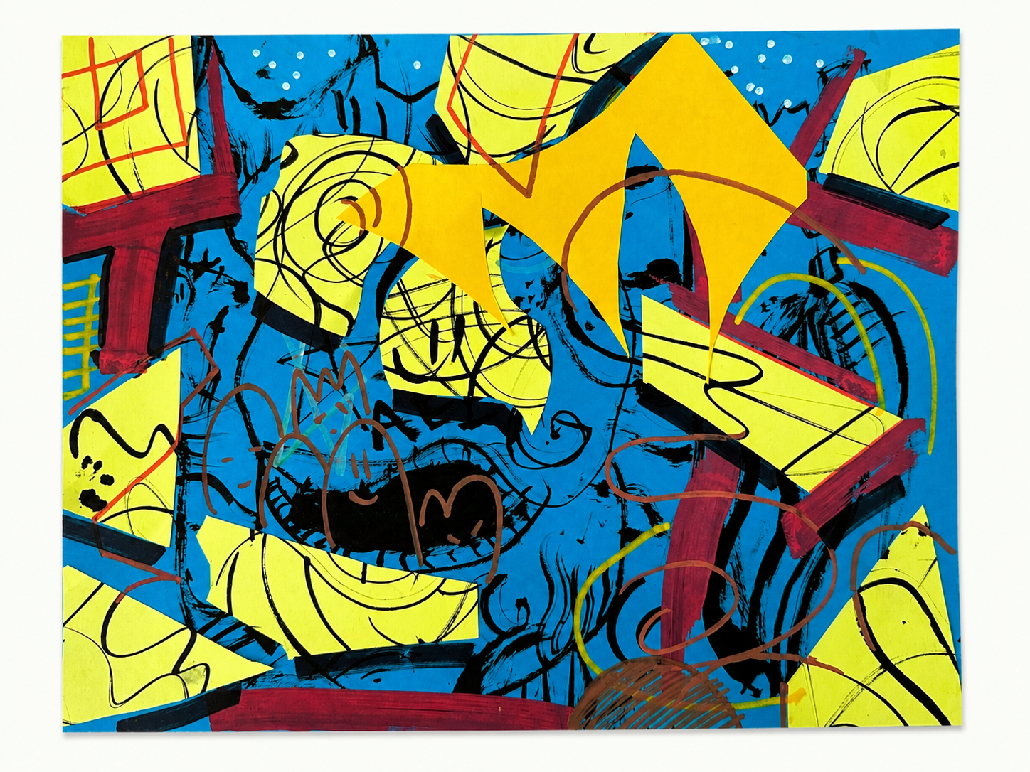 Splatter Kingdom — Acrylic, marker & ink on paper by Daniel Cordoba, GUZZI ART