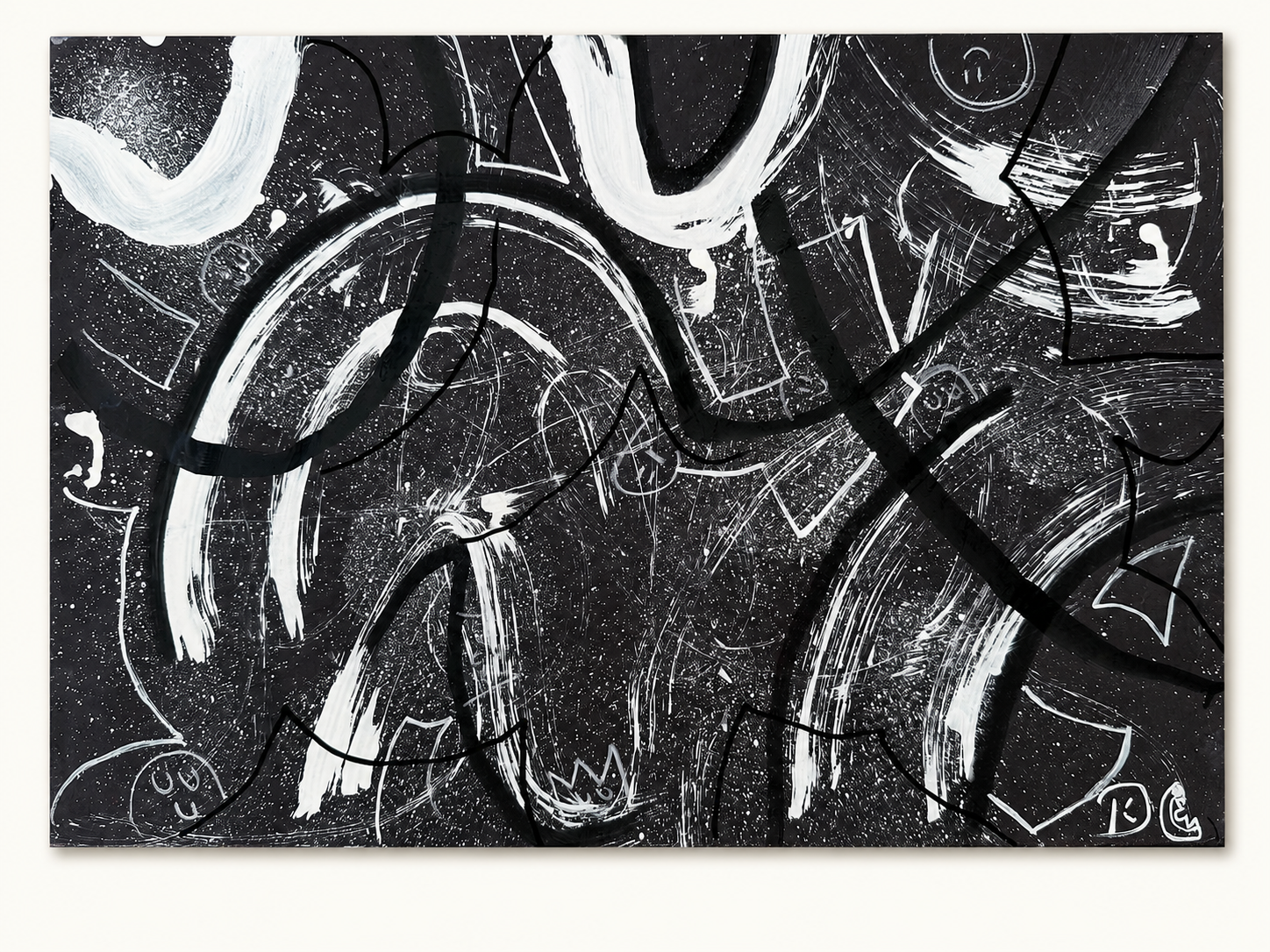 Night Static — Spray, acrylic & marker on board by Daniel Cordoba, GUZZI ART