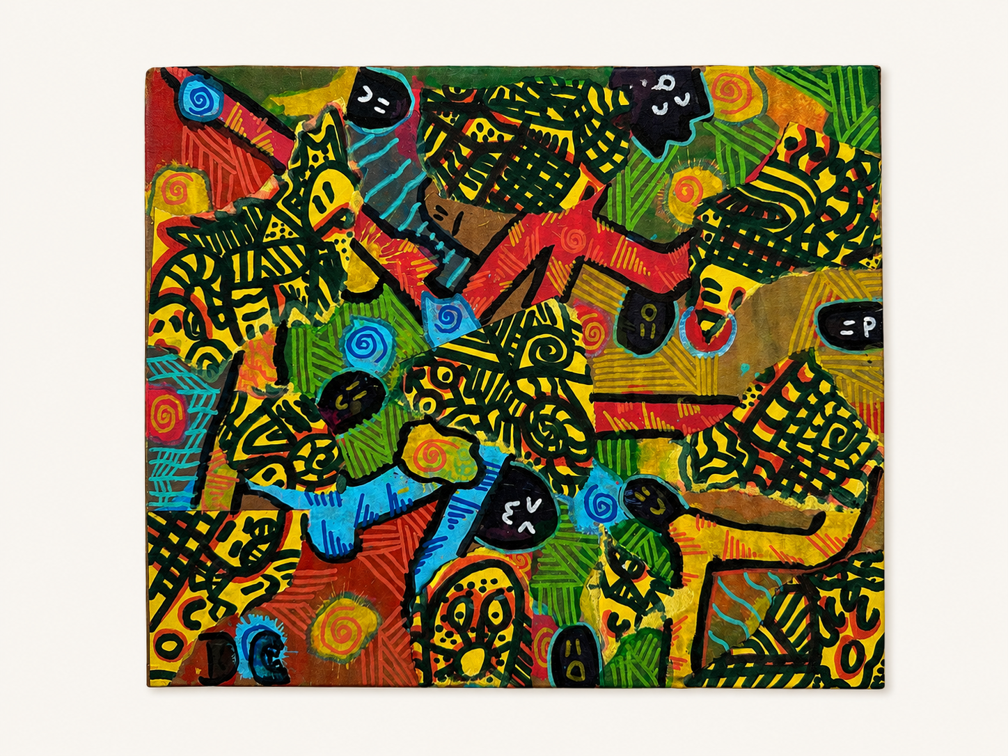 Spirit Patterns — Acrylic & ink on canvas by Daniel Cordoba, GUZZI ART