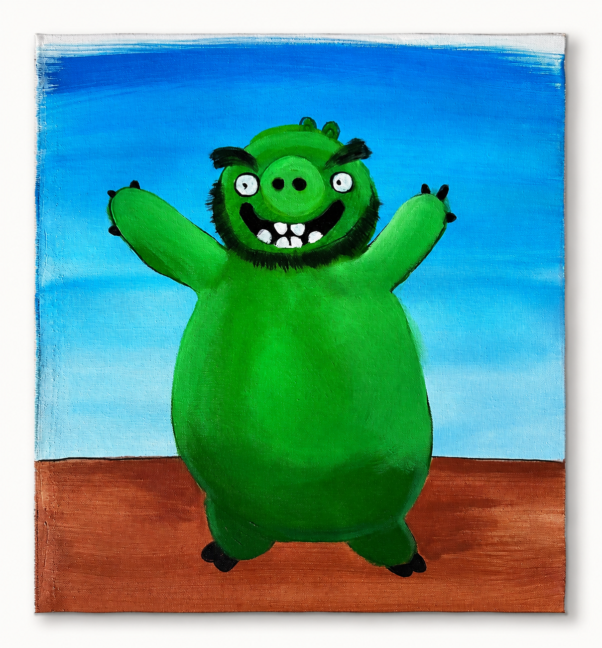 The Green One — Acrylic on canvas by Daniel Cordoba, GUZZI ART