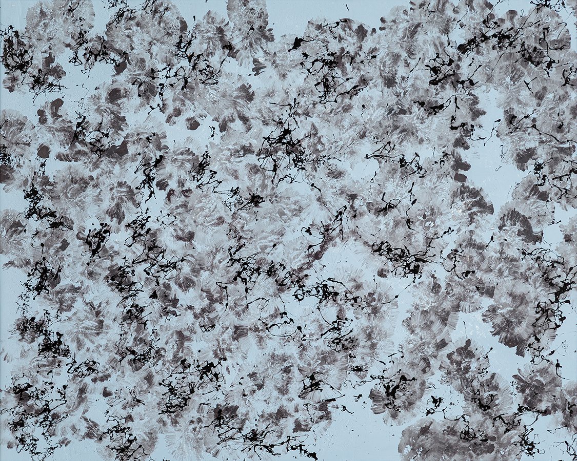 What I Actually See, 2025 — sumi-ink gesture on warm gesso ground.