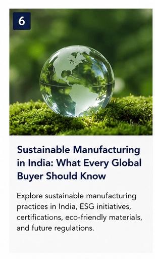 Sustainable manufacturing India — glass globe on moss representing ESG and environmental responsibility