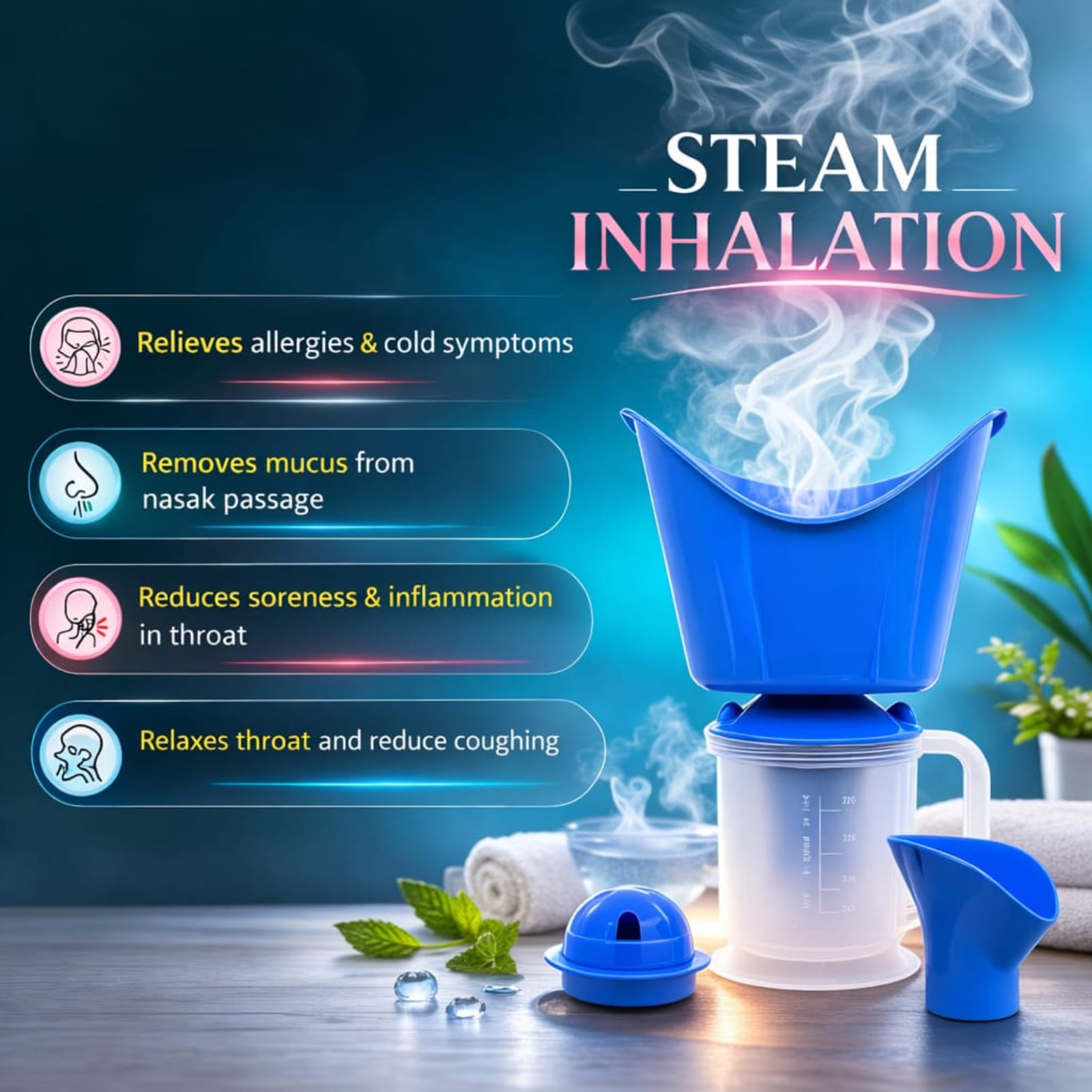 Alaxico 3-in-1 Steamer cum Vaporizer
