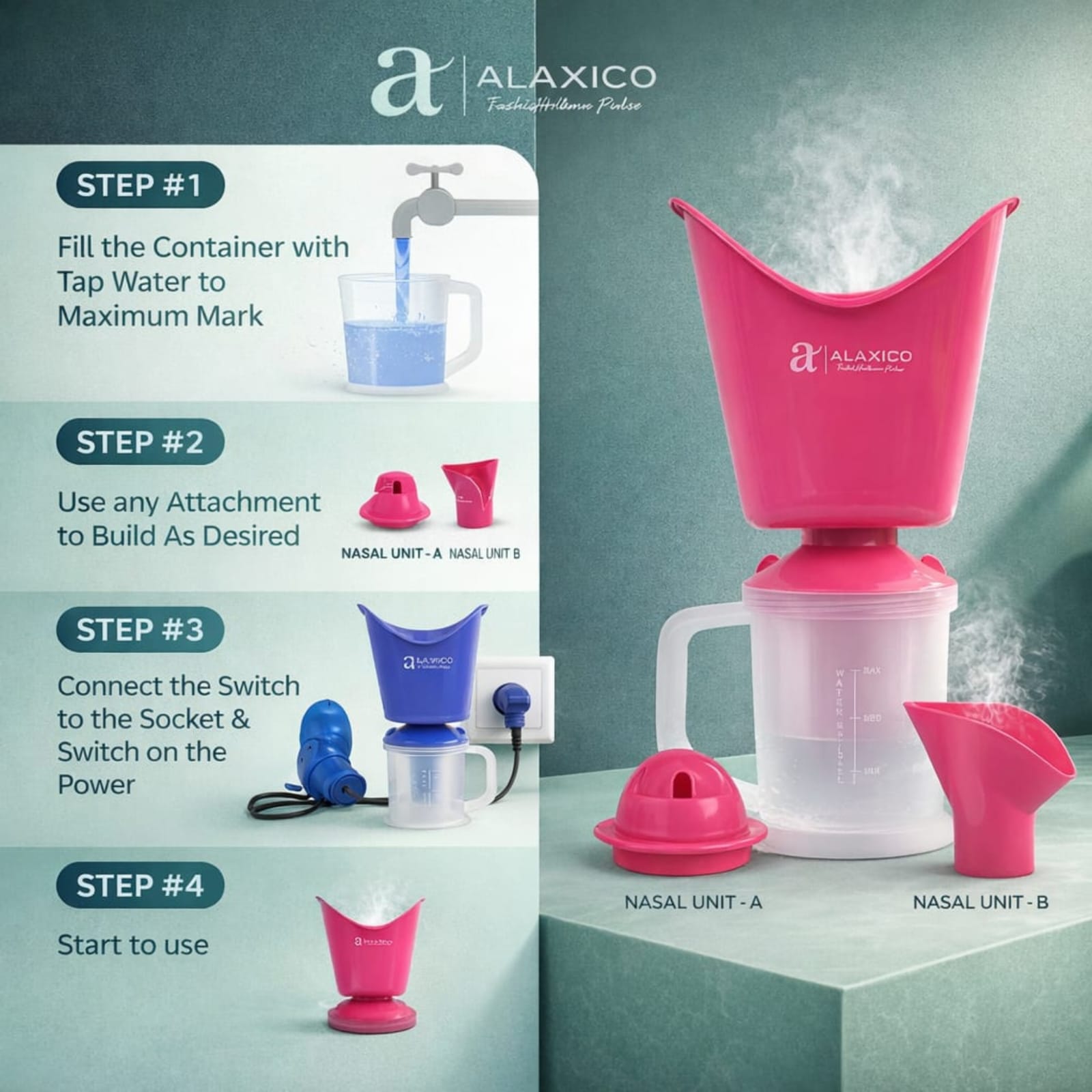 Alaxico 3-in-1 Steamer cum Vaporizer