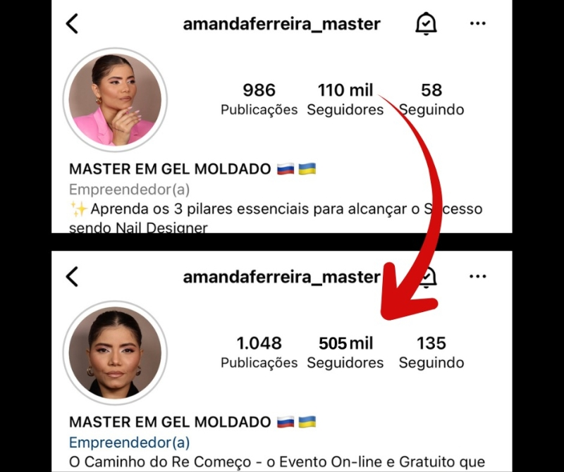 Amanda - Crescimento Instagram