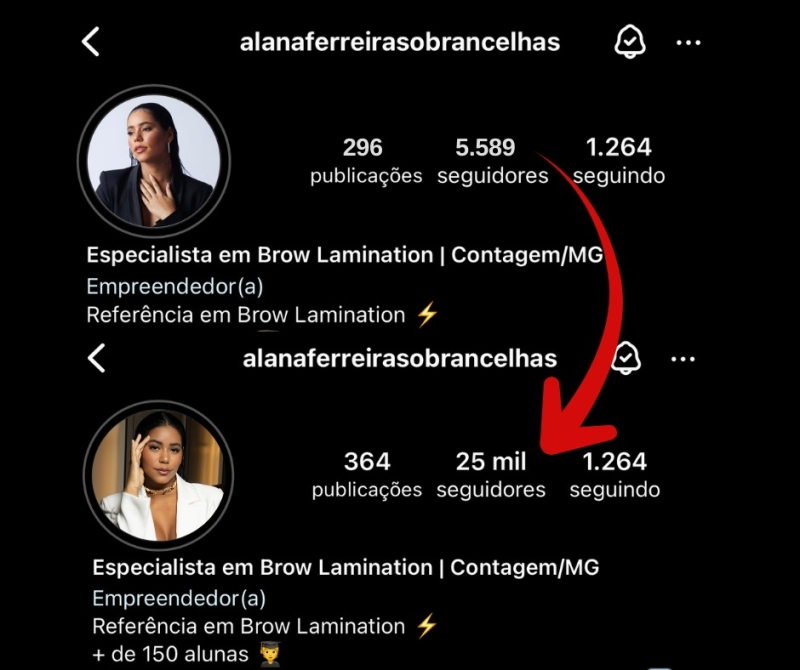 Alana - Crescimento Instagram