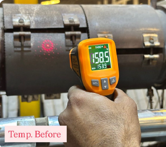 Temperature Before iWRAP - 158°C