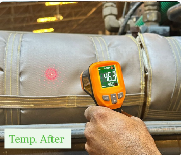Temperature After iWRAP - 46°C