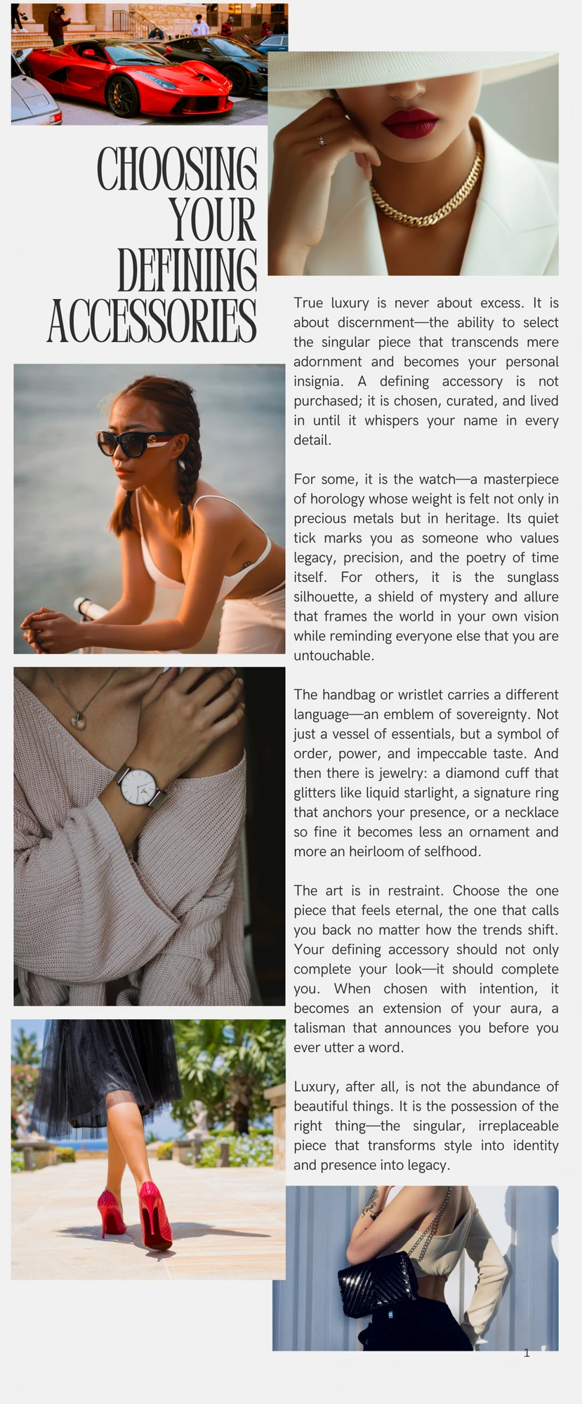 Choosing Your Defining Accessories
