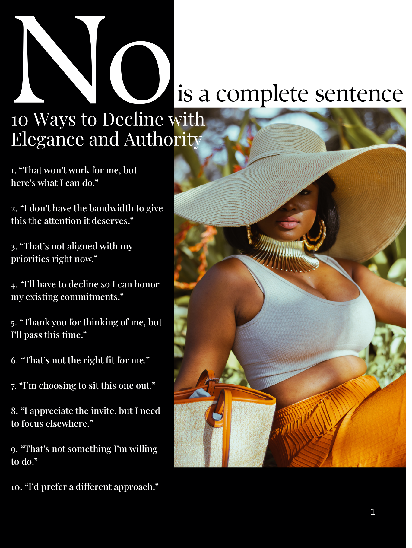 “No” is a Complete Sentence