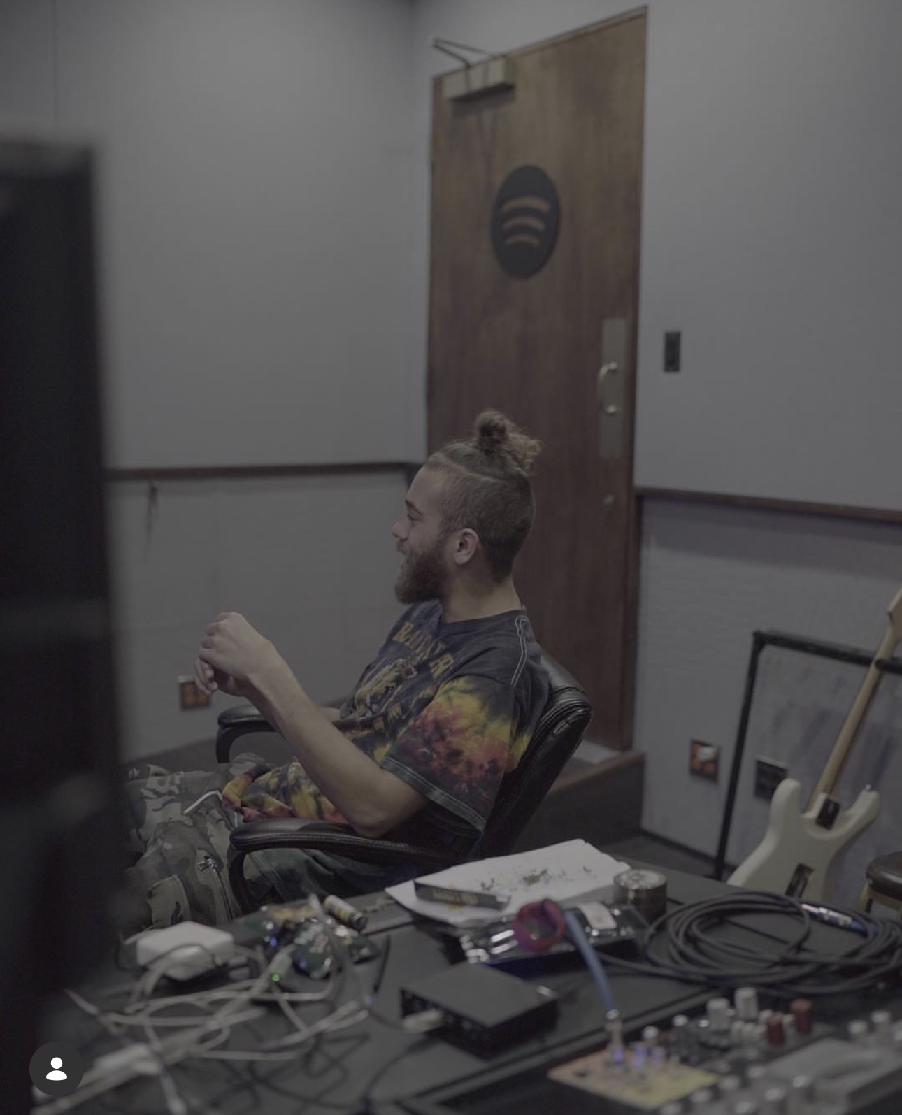 James Douglas in the studio