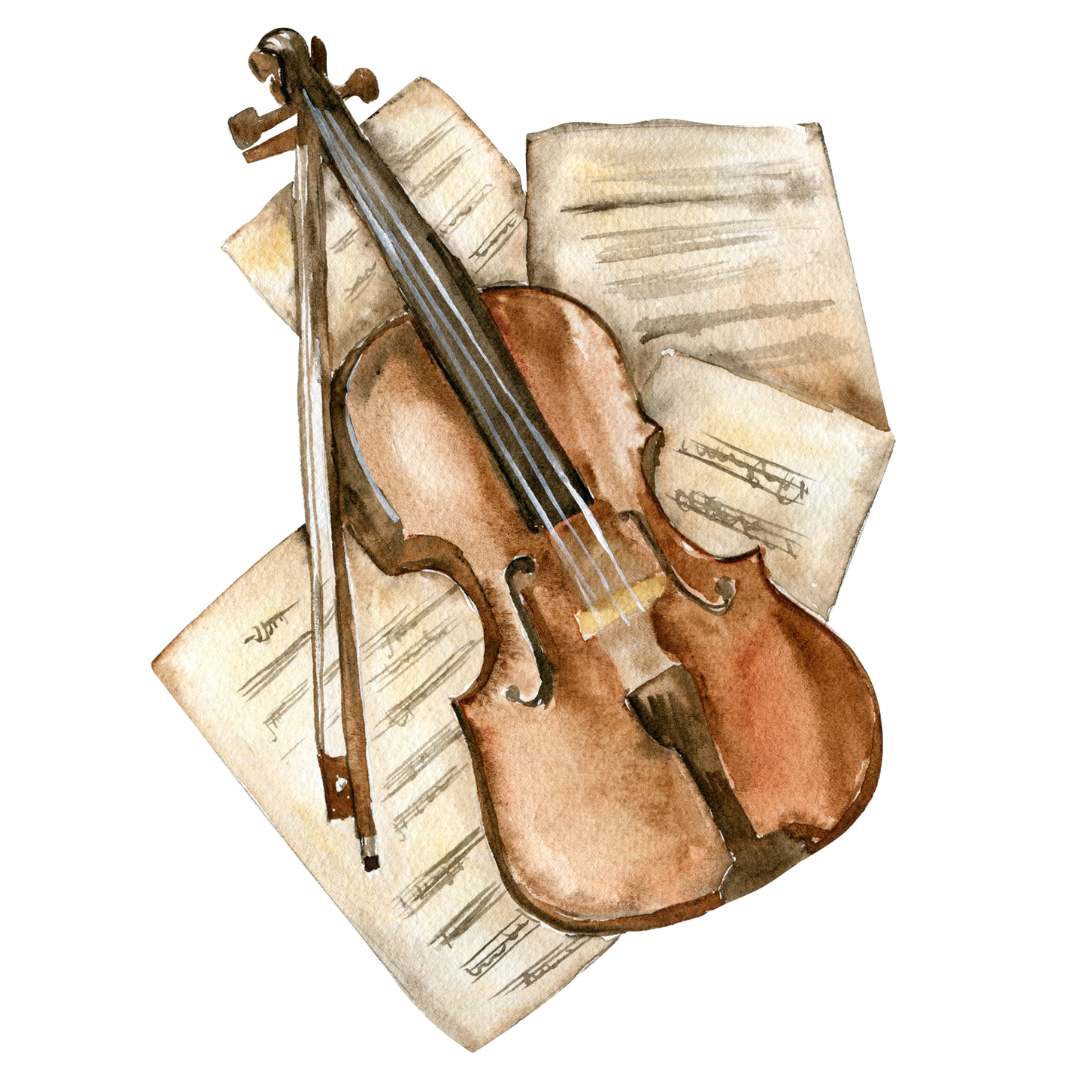 Violin and sheet music