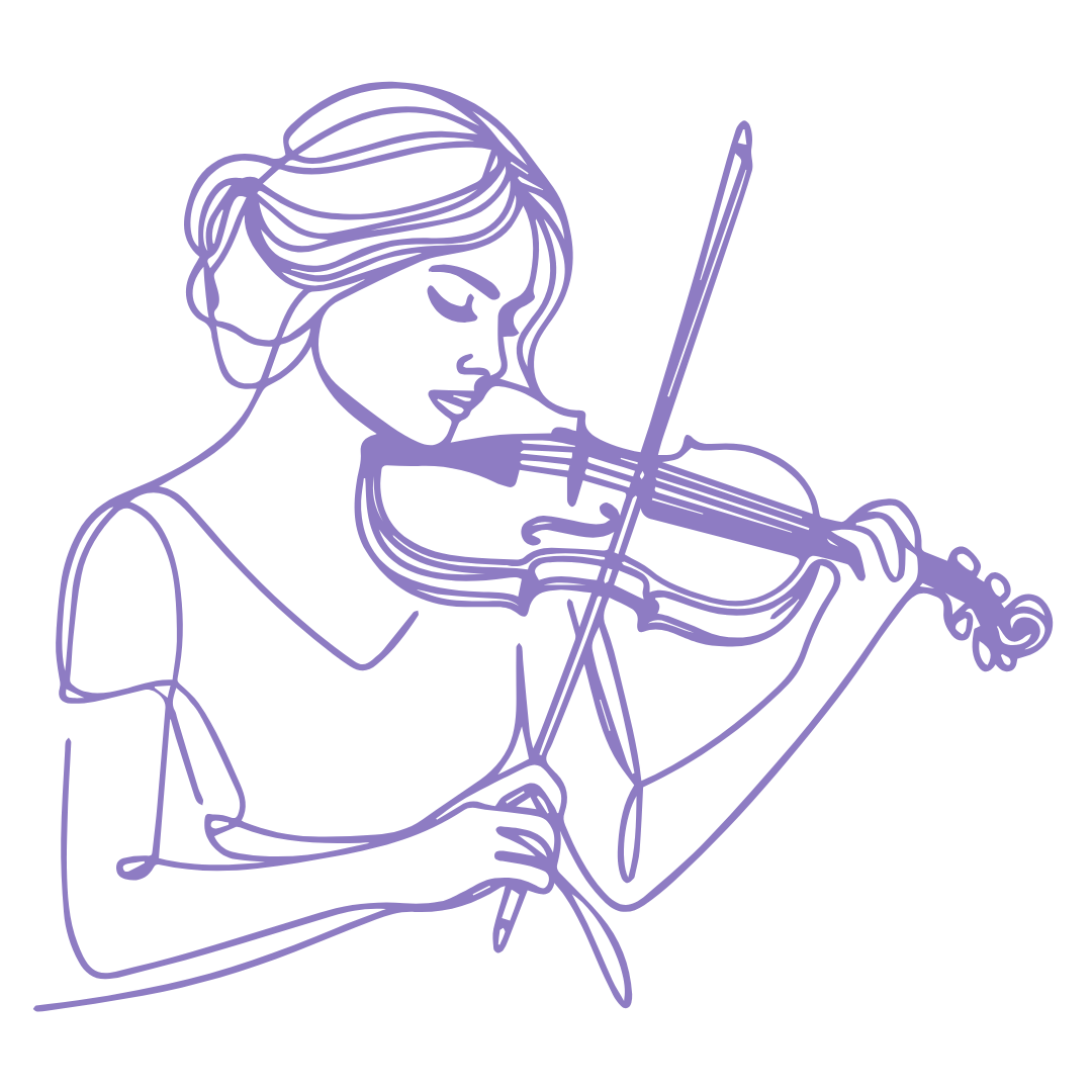 Violin player illustration