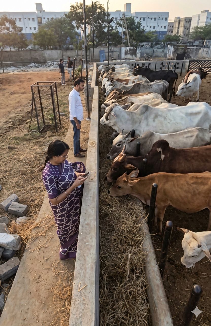 Shelter feeding area