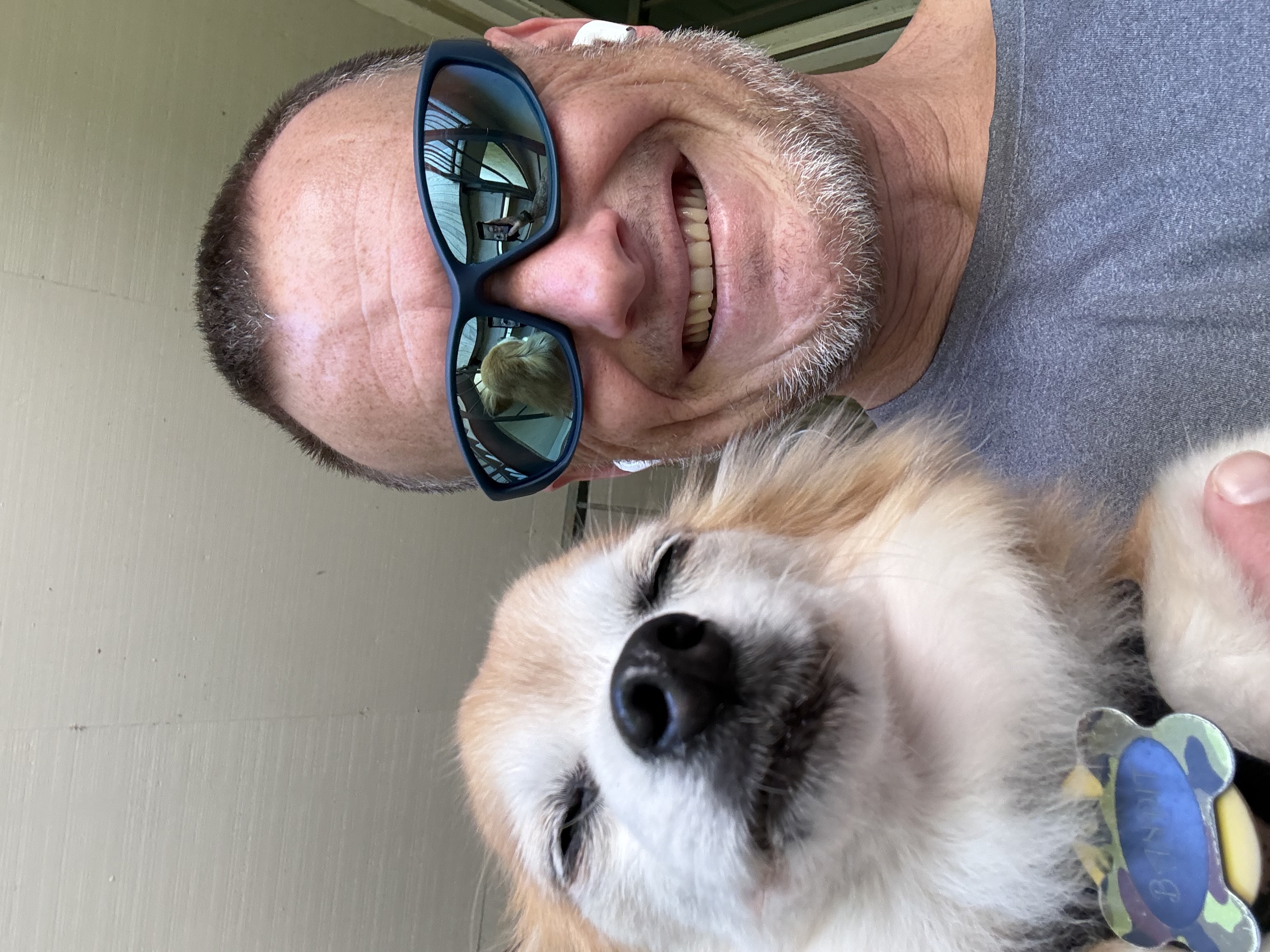 Johnny and his dog Bandit.