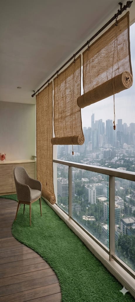 Jute Roll-Up Curtains by JuteLux – photo 1