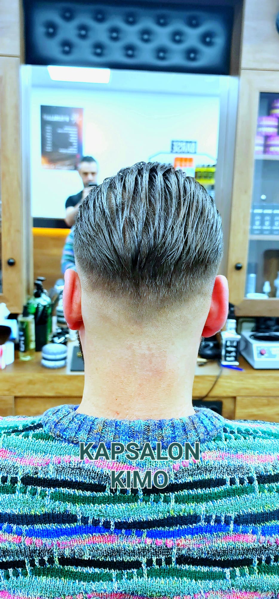 Clean slick back fade