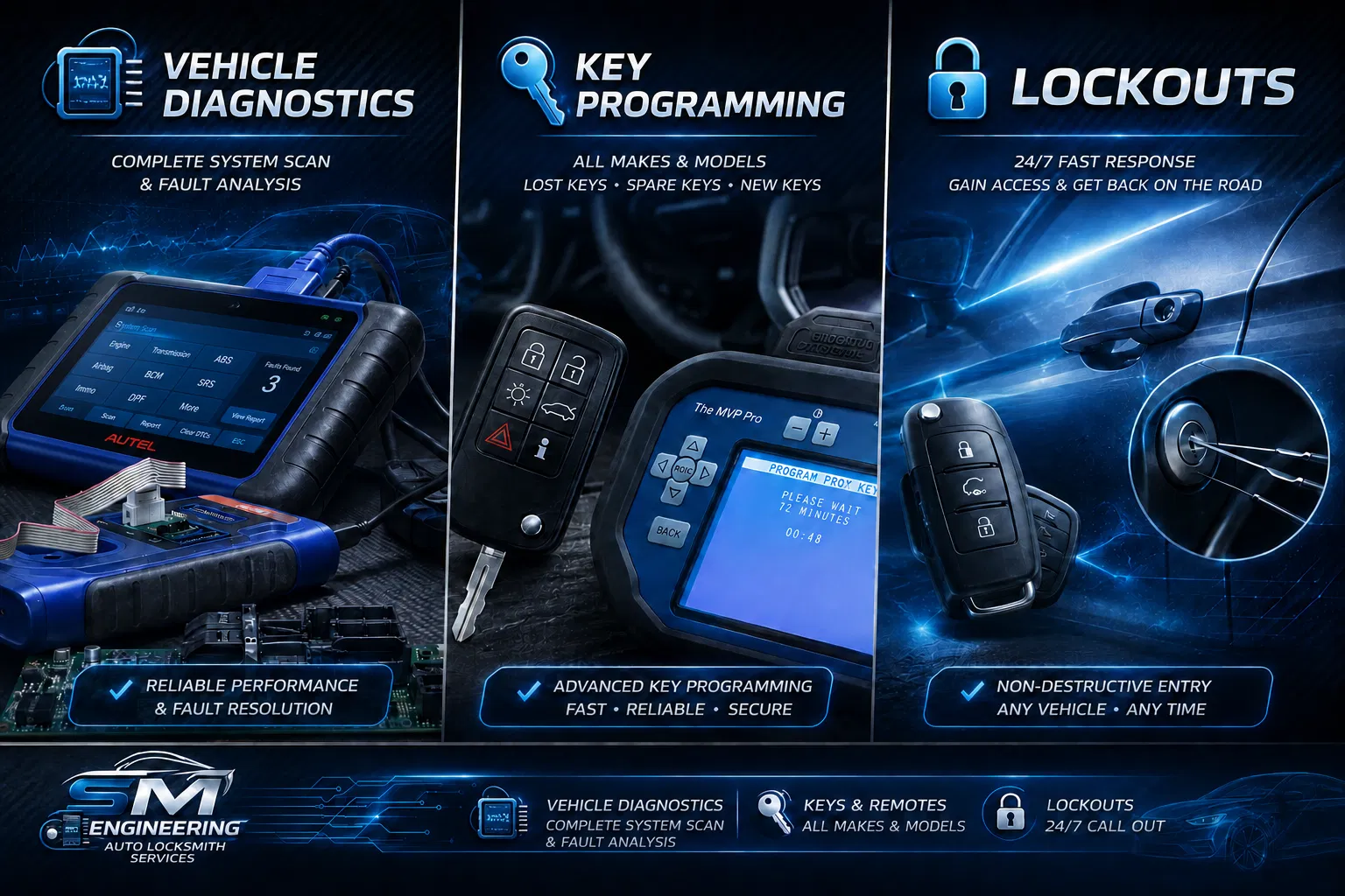 SM Engineering Services - Vehicle Diagnostics, Key Programming, Lockouts