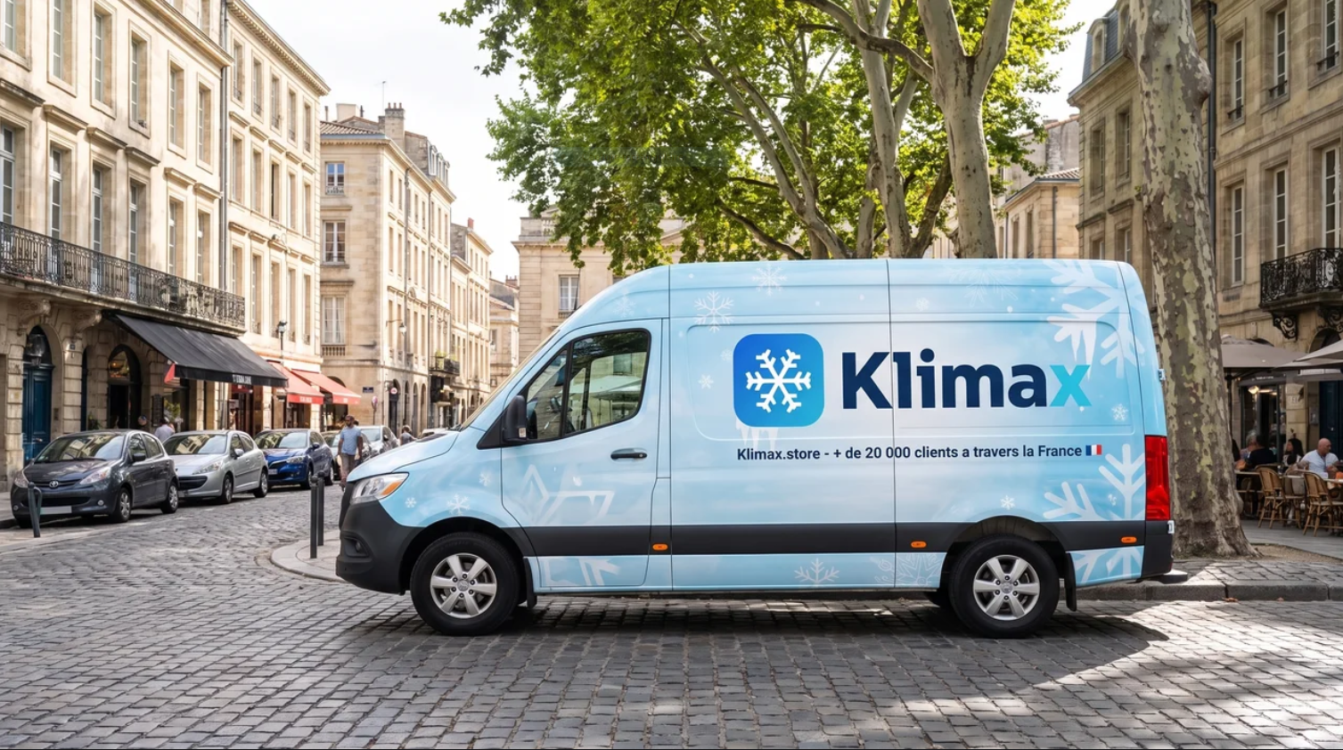 Camion de livraison Klimax dans la rue