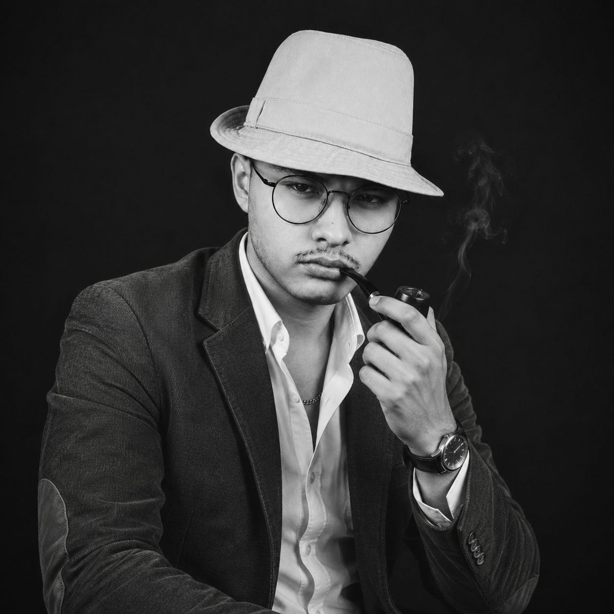 Krauswzcki — retrato em preto e branco