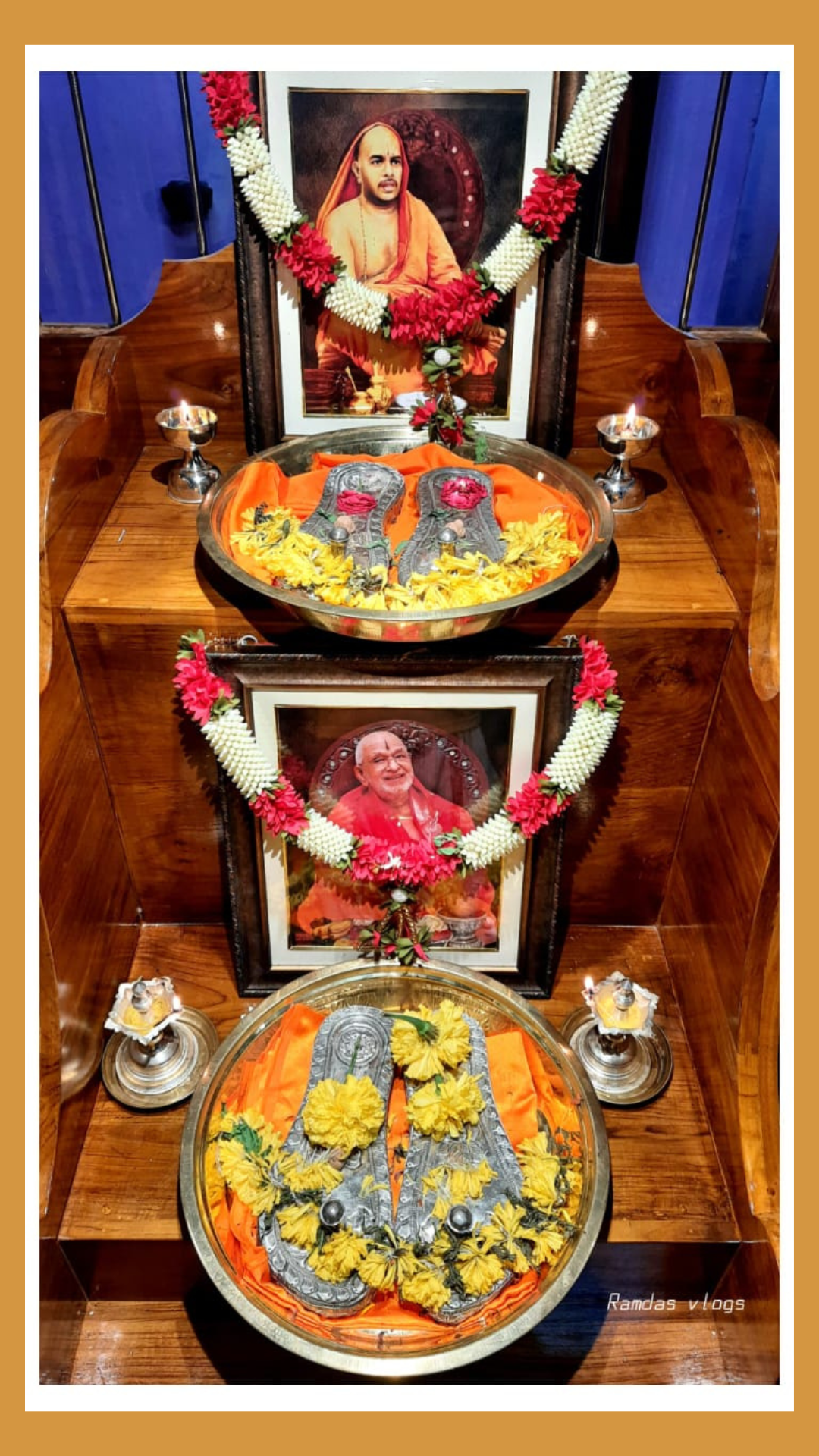 Holy Padukas ceremonial display