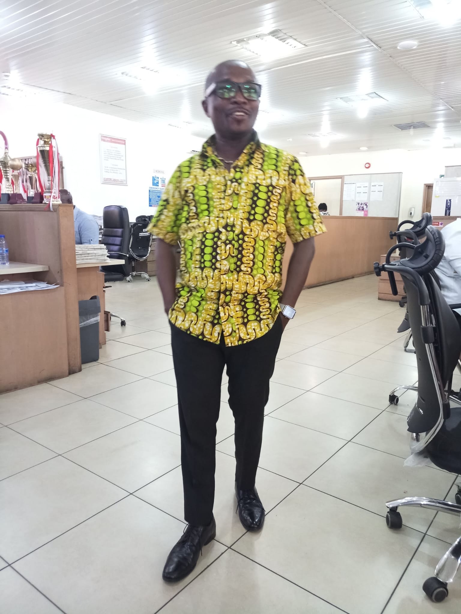 Victor Kwawukume at the Graphic Communications Group newsroom