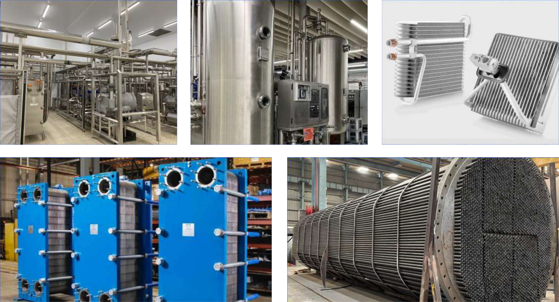 Heat Exchanger and Evaporator — plate, shell-and-tube and process units