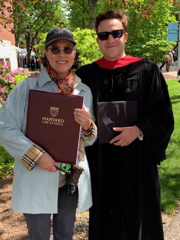 Laura Novak at Harvard Law School graduation with son Max