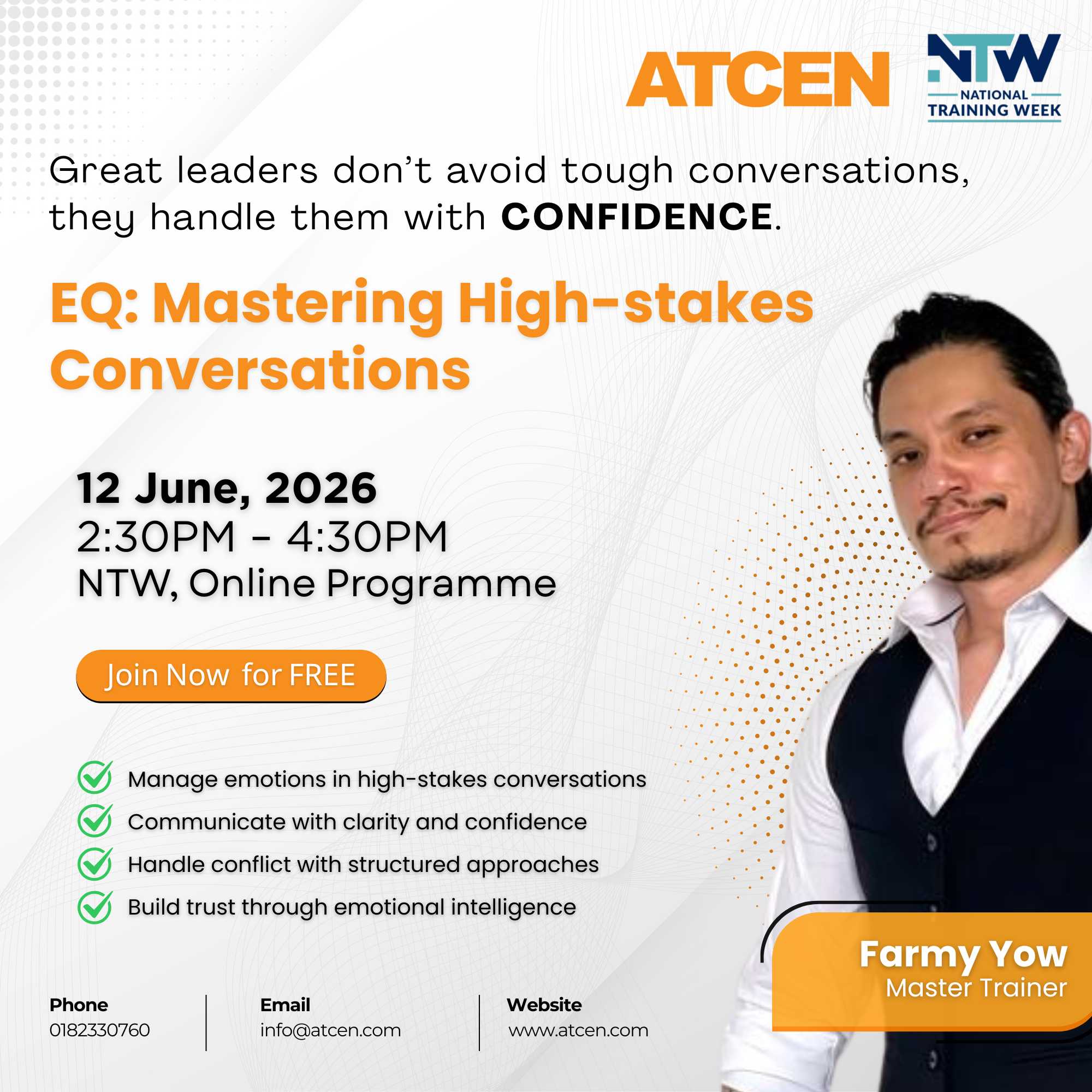 EQ: Mastering High-stakes Conversations - 12 June 2026 - National Training Week