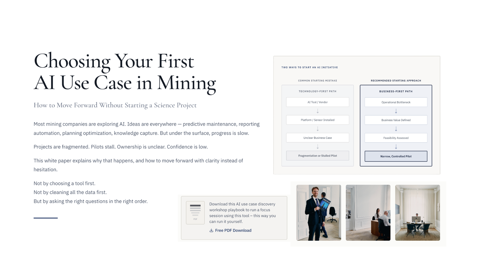 Choosing Your First AI Use Case in Mining Preview