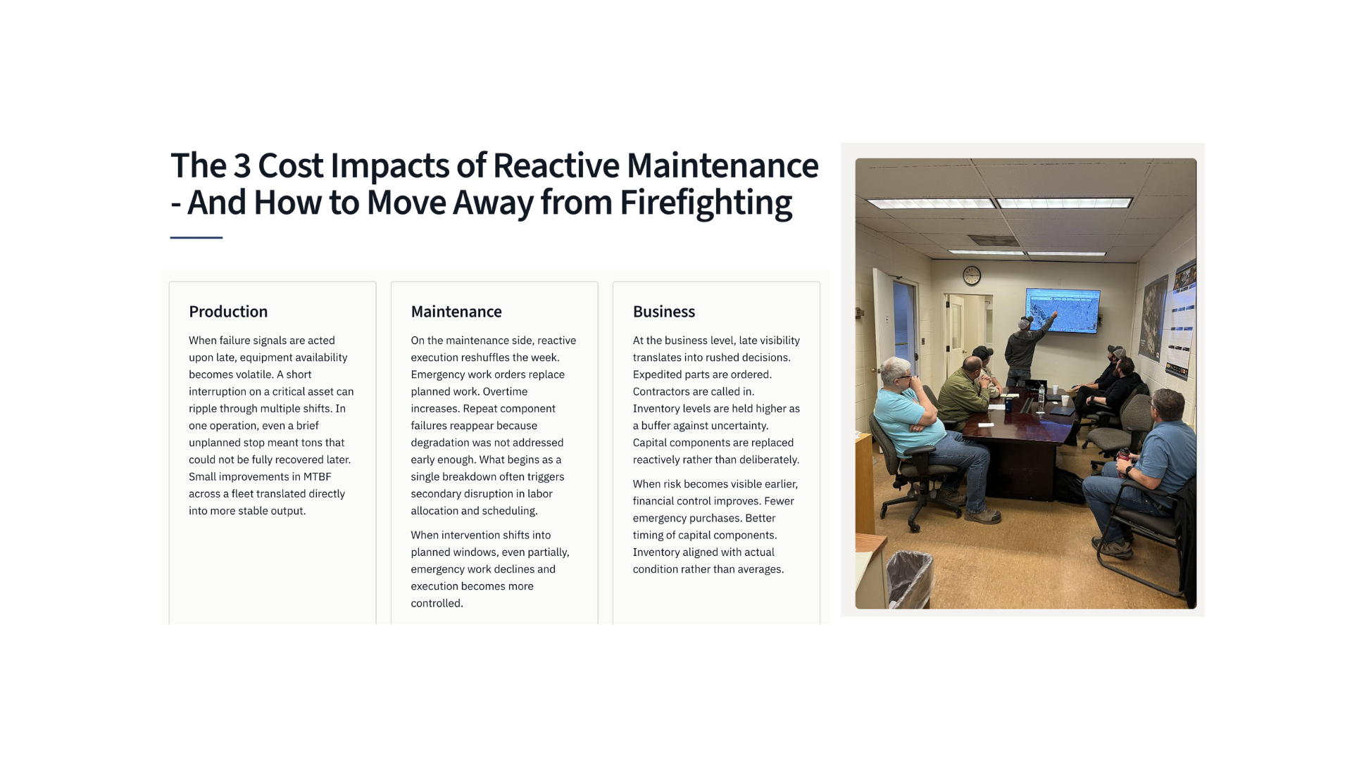 3 Cost Impacts of Reactive Maintenance in Mining Preview