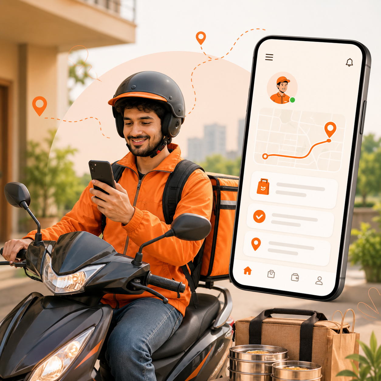 Delivery agent using TiffinLoops