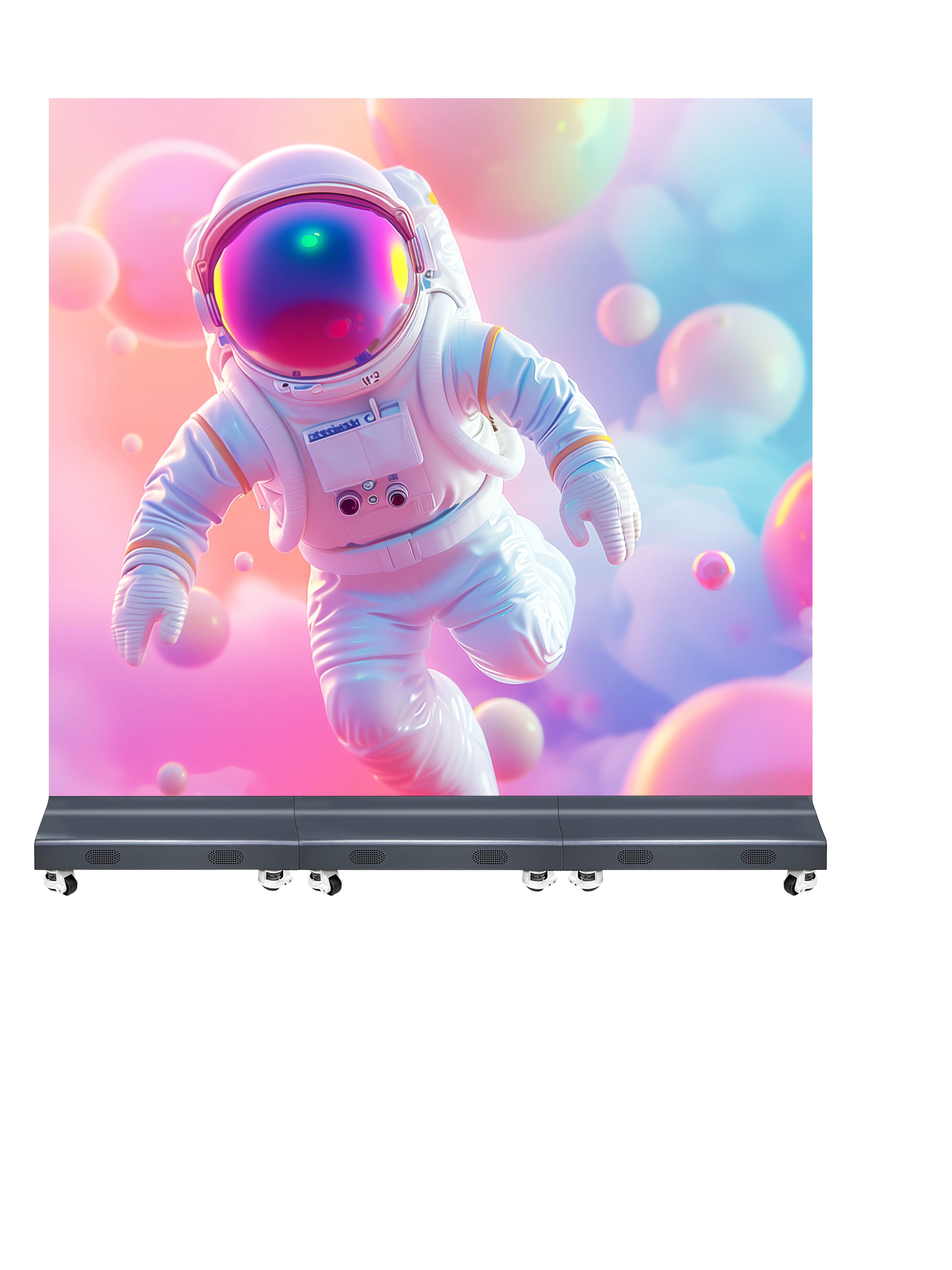 Trifold LED display — landscape mode