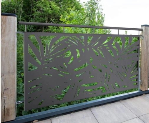 Brise-vue laser motif tropical
